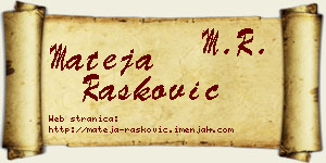 Mateja Rašković vizit kartica